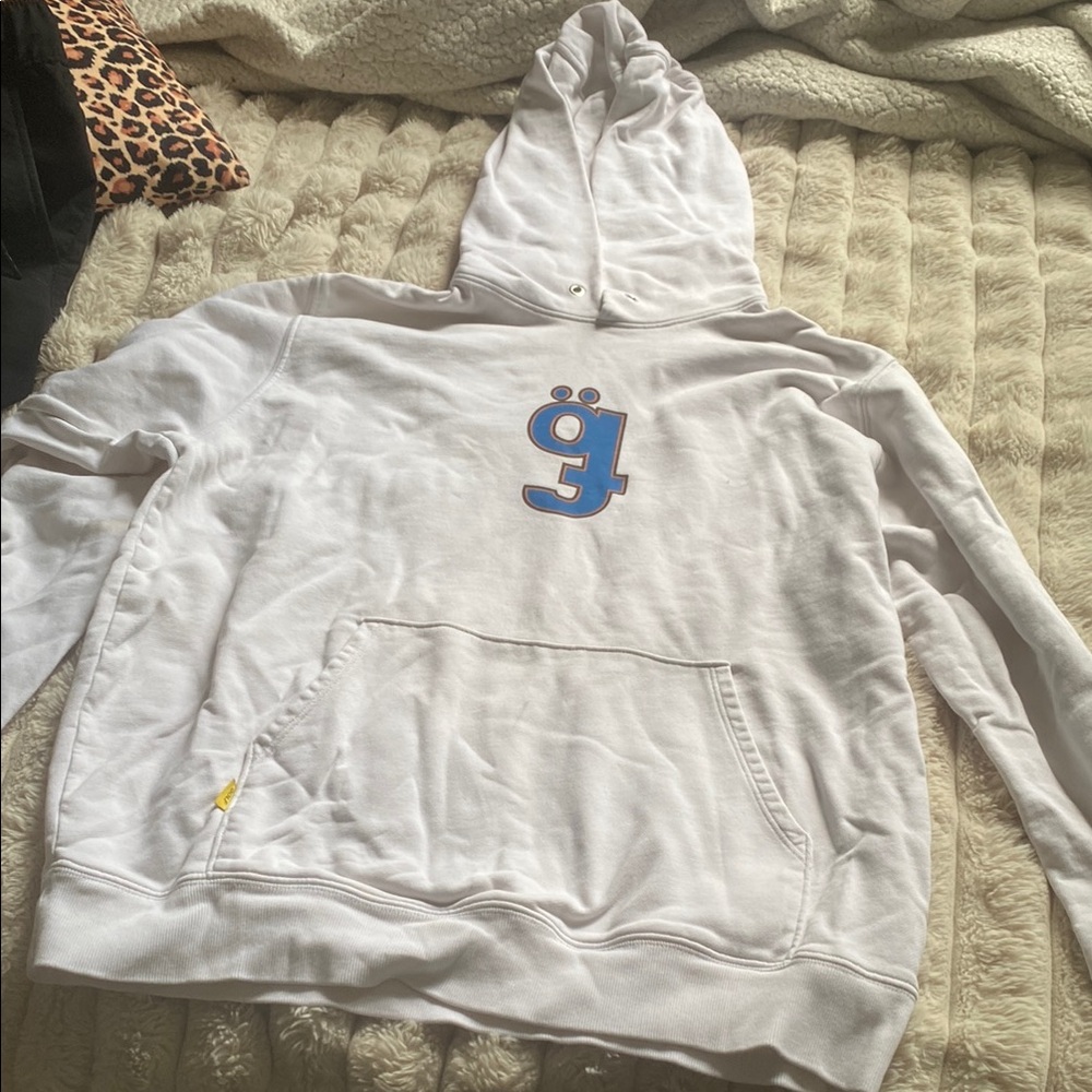 Golf Le Fleur White Hoodie with Blue Logo